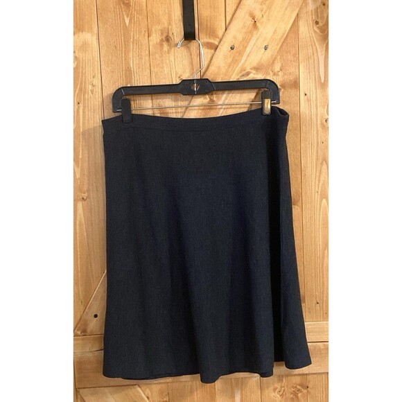 Eileen Fisher 100% Merino Wool Gray A-line Skirt Sweater Minimalist Academia - Picture 1 of 8